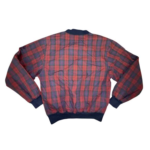 Vintage Proquip Golf Pullover Windbreaker Jacket Mens Small Red Plaid Old Money - Picture 2 of 6